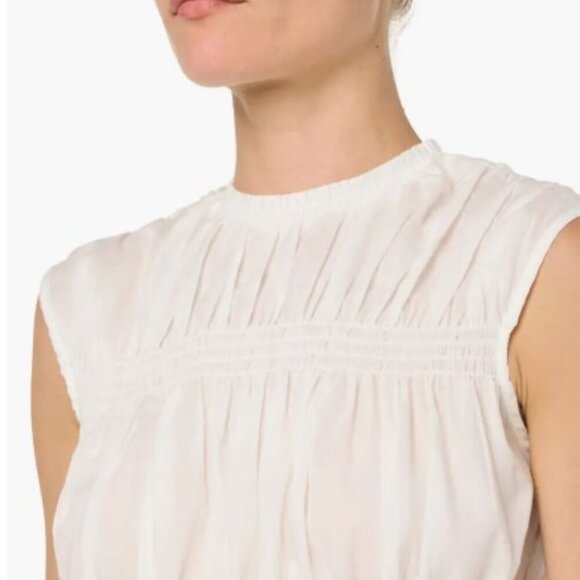 Joe’s Sleeveless Cotton Voile Peplum Top | White | XS MSRP $178 - Picture 4 of 10